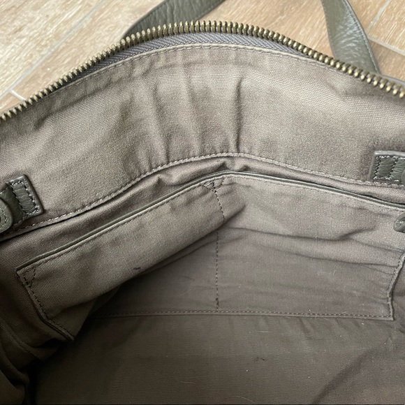 Liebeskind Berlin Grey Green Leather Tote Bag Satchel Purse with Shoulder Strap - Picture 13 of 16